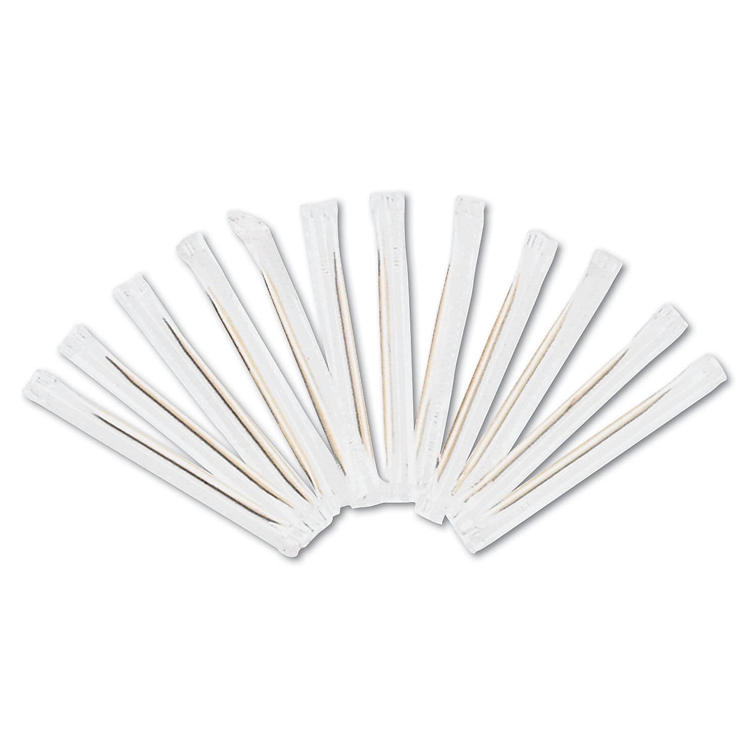 Royal® Round Wooden Toothpicks, Cello Wrapped, Plain, 1000/Bx, 15Bx/Case