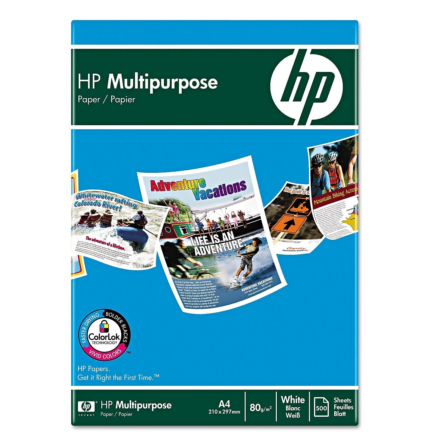 HP 8.5" x 11" Multipurpose Paper, 20 lbs., 96 Brightness, 500 Sheets/Ream, 10 Reams/Carton (112000)