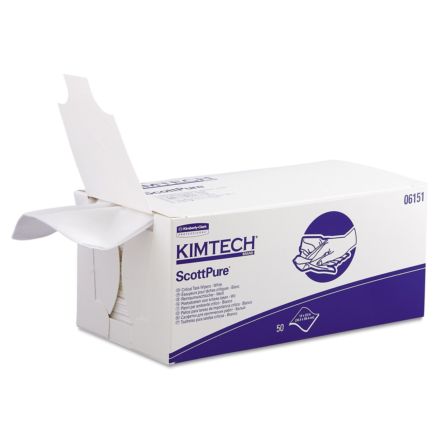 Kimtech* SCOTTPURE* Critical Task Wipers, 12" x 23", Unscented, 400/Carton (KCC 06151)
