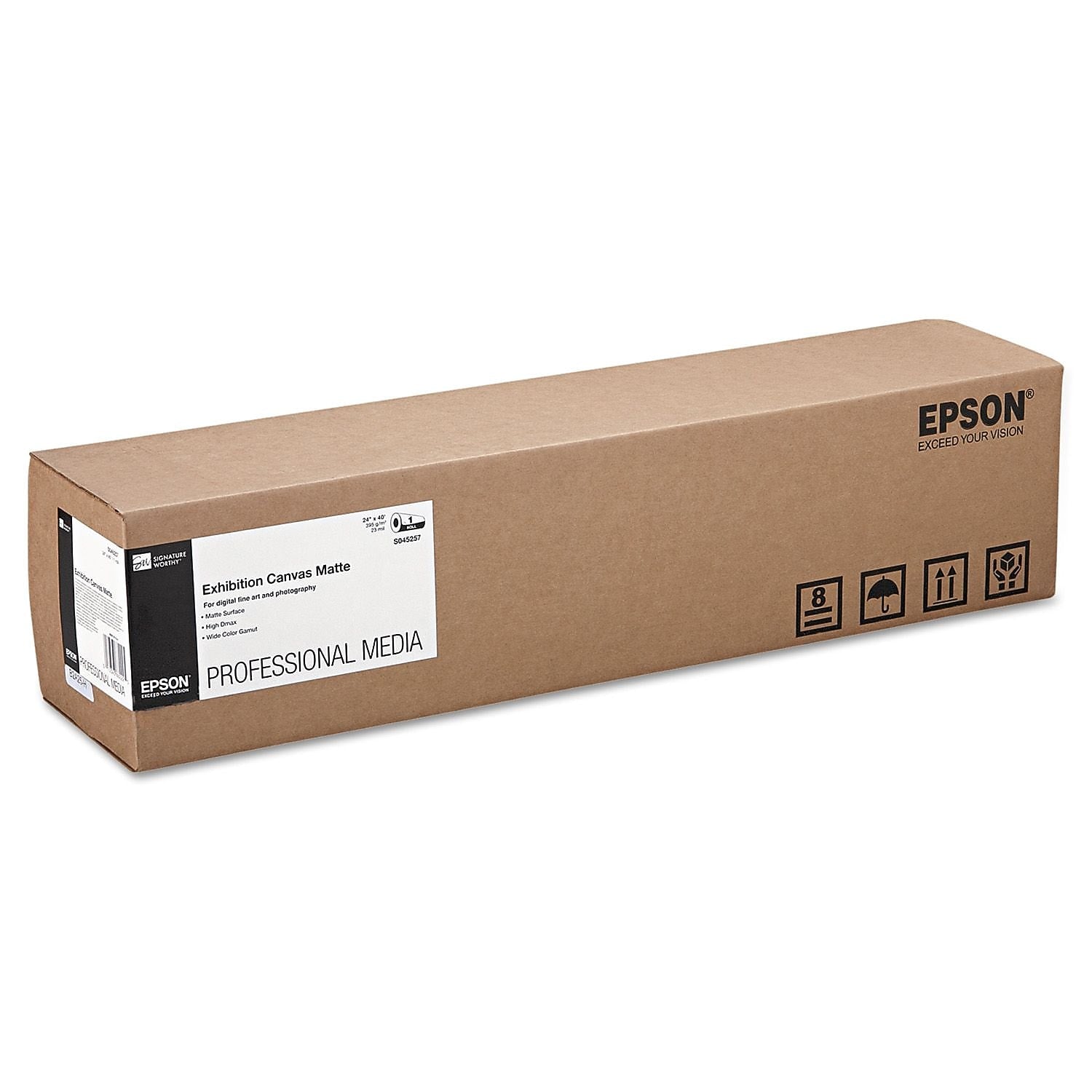 Epson Professional Exhibition Canvas Matte Wide Format Canvas Paper, 24" x 40', Matte Finish (EPSS045257)