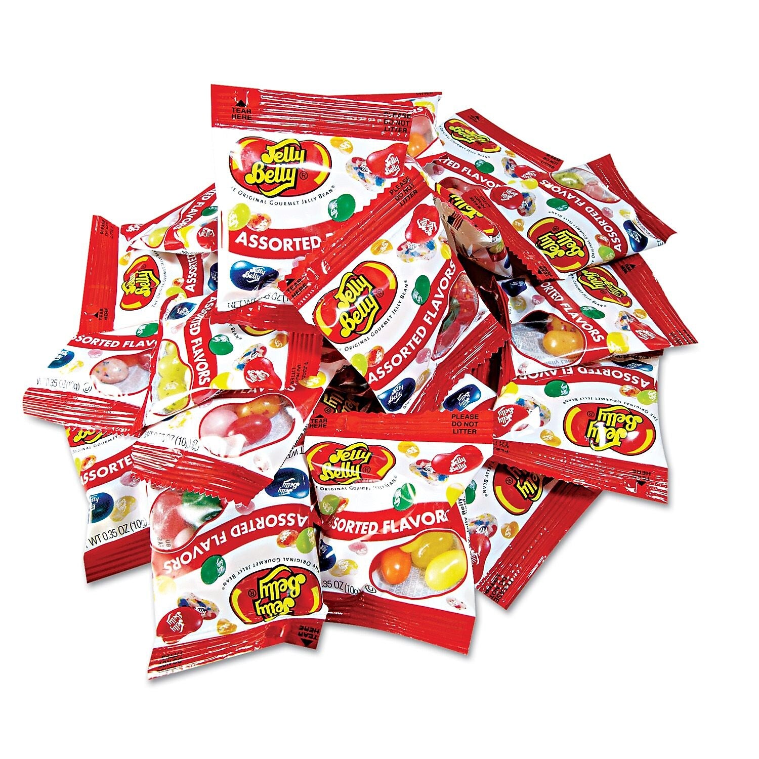 Jelly Belly® Jelly Beans, 0.35 oz, Assorted, 300/Carton (72692)