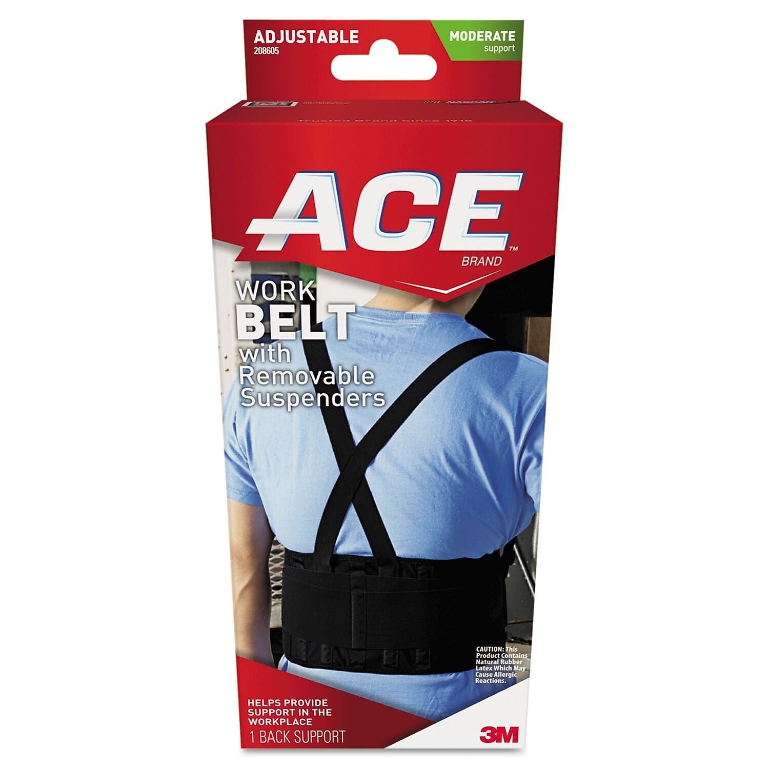 ACE™ Work Belt with Removable Suspenders, Mesh, One Size, Black (208605)