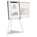 Bi-Office Dry/Wet Erase Easel, 41", Black Aluminum (EA23066720)