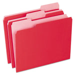 Pendaflex Recycled File Folder, 1/3-Cut Tab, Assorted, Letter Size, Red, 100/Box (152 1/3 RED)