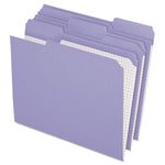 Pendaflex Two-Tone Recycled File Folder, 1/3-Cut Tab, Letter Size, Lavender, 100/Box (R152 1/3 LAV)