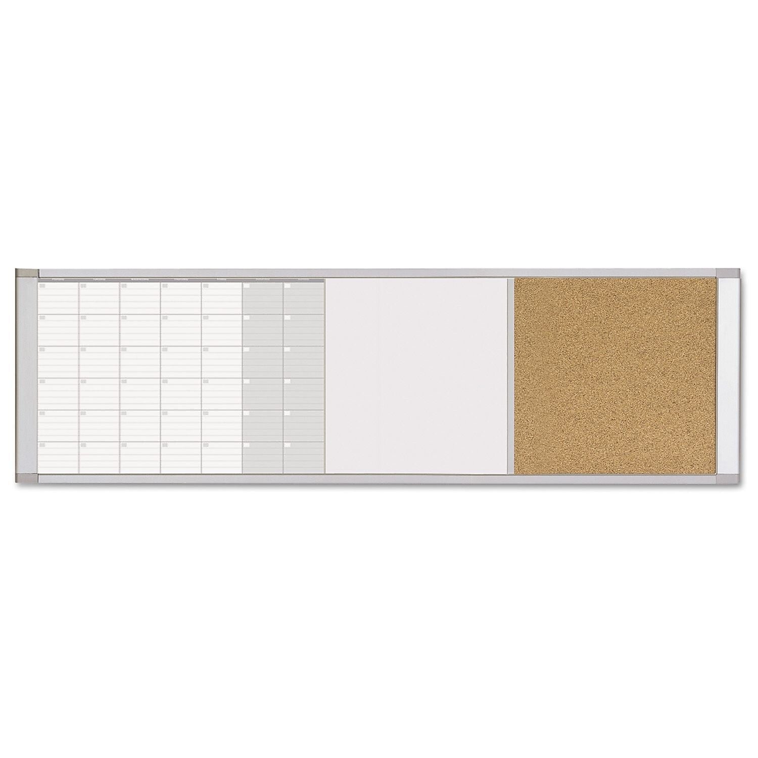 MasterVision Magnetic Calendar Combo Board, White, 18" X 48" X 3/4" (XA429993700)