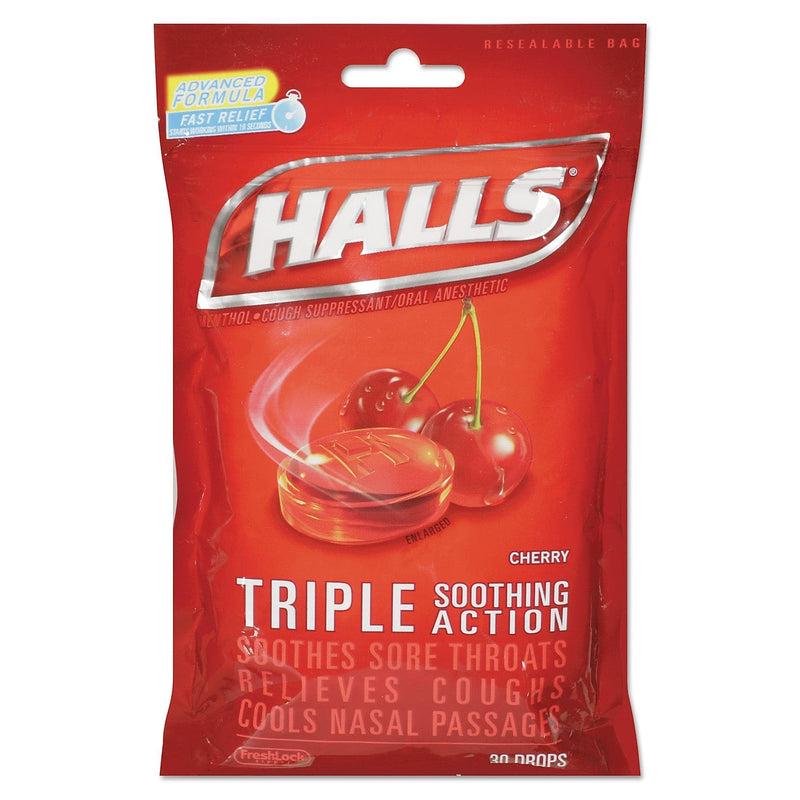 Halls® Triple Action Cough Drops, 12/Box (312546627499)