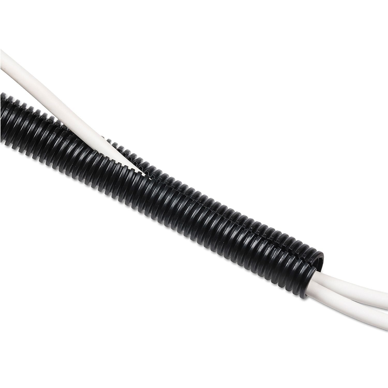 D-Line Cable Tidy Tube, Cord Concealer, 43", Black (CTT1.1/25B)