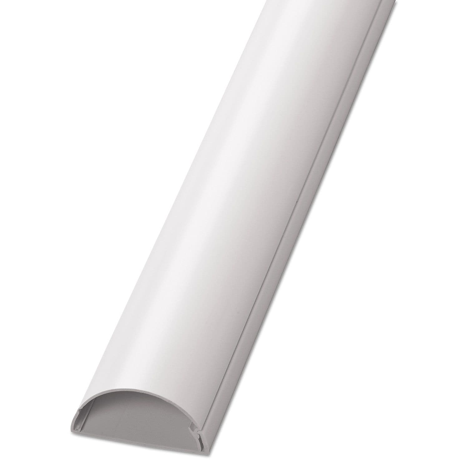 D-Line Decorative Desk Cord Cover, Cord Concealer, 60", White (R5FT5025W)
