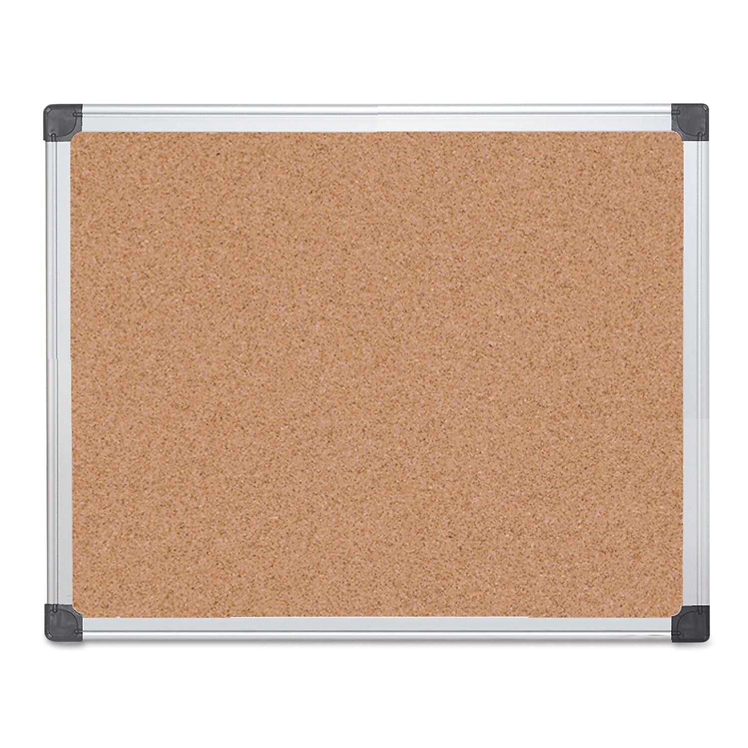MasterVision® Value Cork Bulletin Board with Aluminum Frame, 24" x 36", Silver (BVCCA031170)