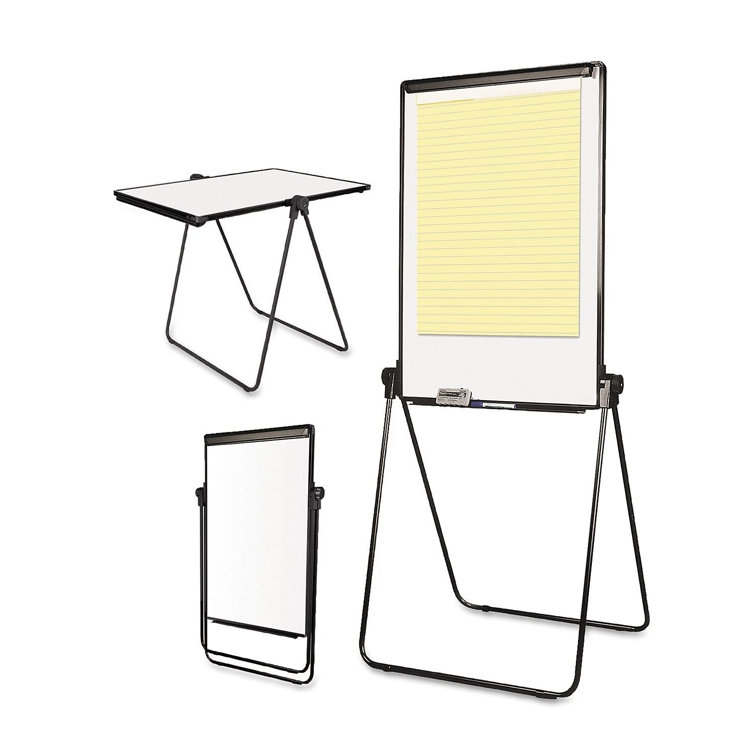 MasterVision® Folds-to-a-Table Melamine Easel, Black, 28 1/2" x 37 1/2" (EA14000583MV)