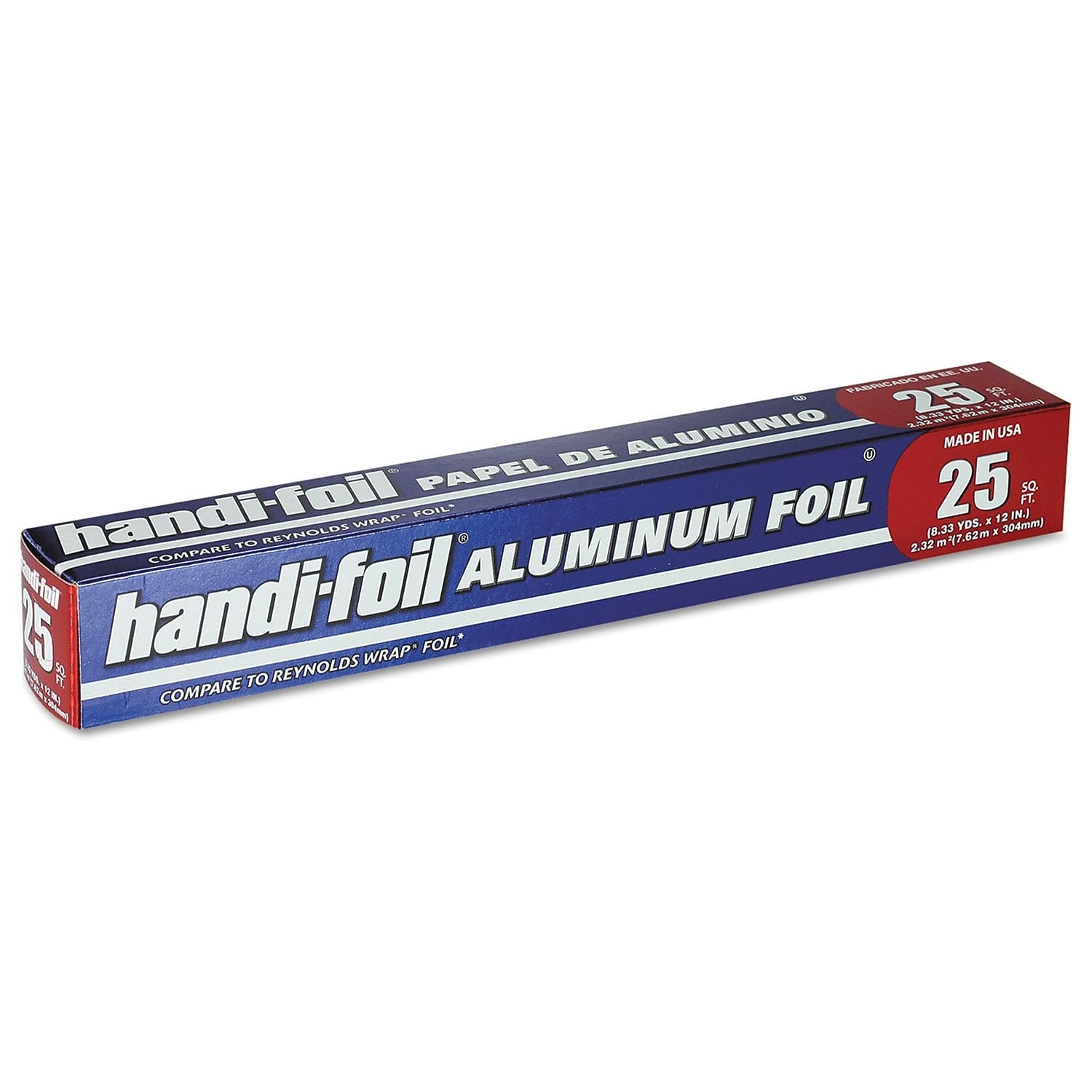 Handi-foil Aluminum Foil, 25' x 12", 24/Carton (HFA1225CT)