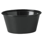 Solo Cup Company Polystyrene Portion Cups, 3.25 oz, Black, 2500/Carton (DCC P325E-0001)
