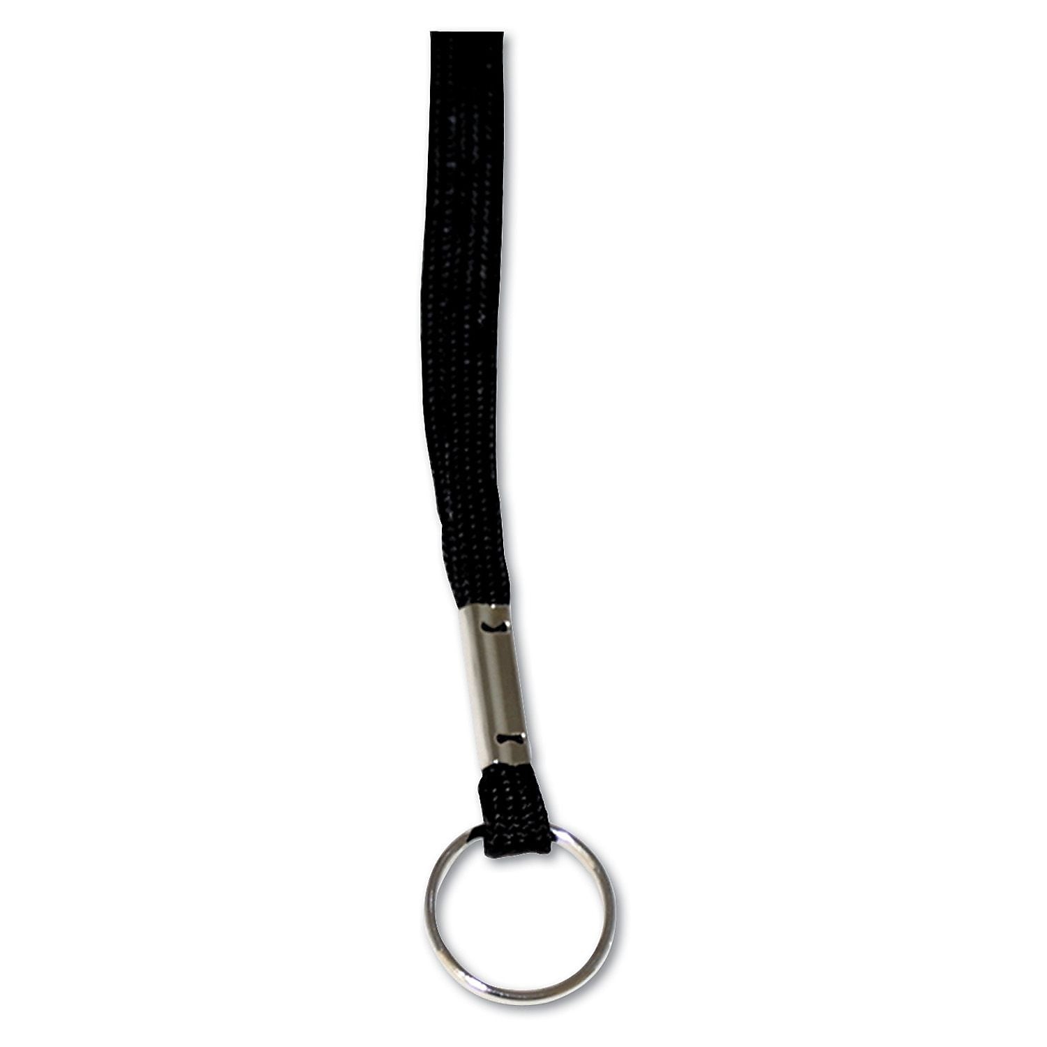 Advantus 36" Deluxe Neck Lanyard, Ring Style, Black, 24/Box (AVT75423)