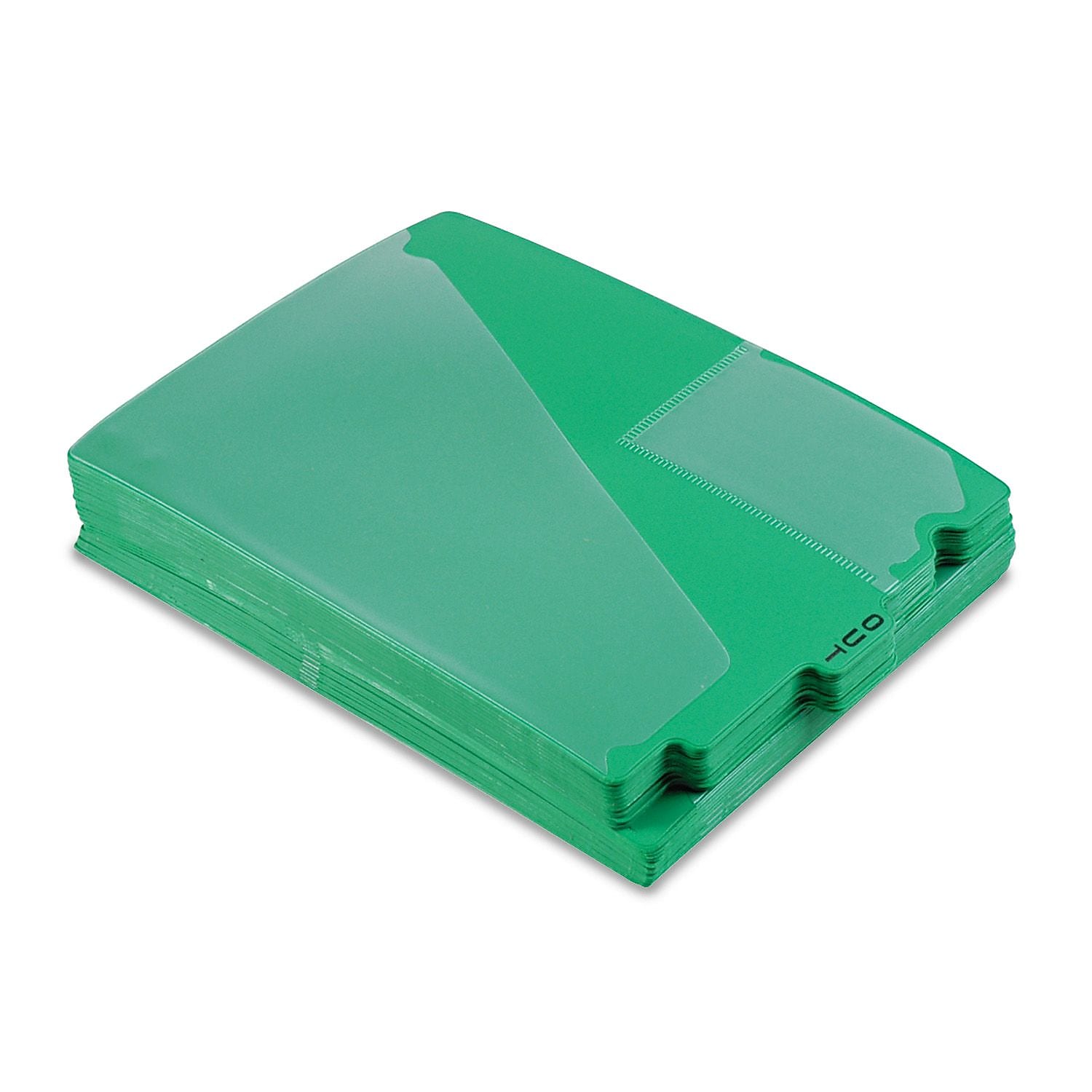 Pendaflex® Colored Poly Out Guides with Center Tab, Letter, Green, 50/Box (13543)