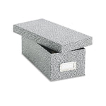 Oxford Reinforced Board Card File with Lift-Off Cover, 3" x 5", 1200-Capacity, Black, 4 1/4"H x 12"W x 5 5/8"D (40588)