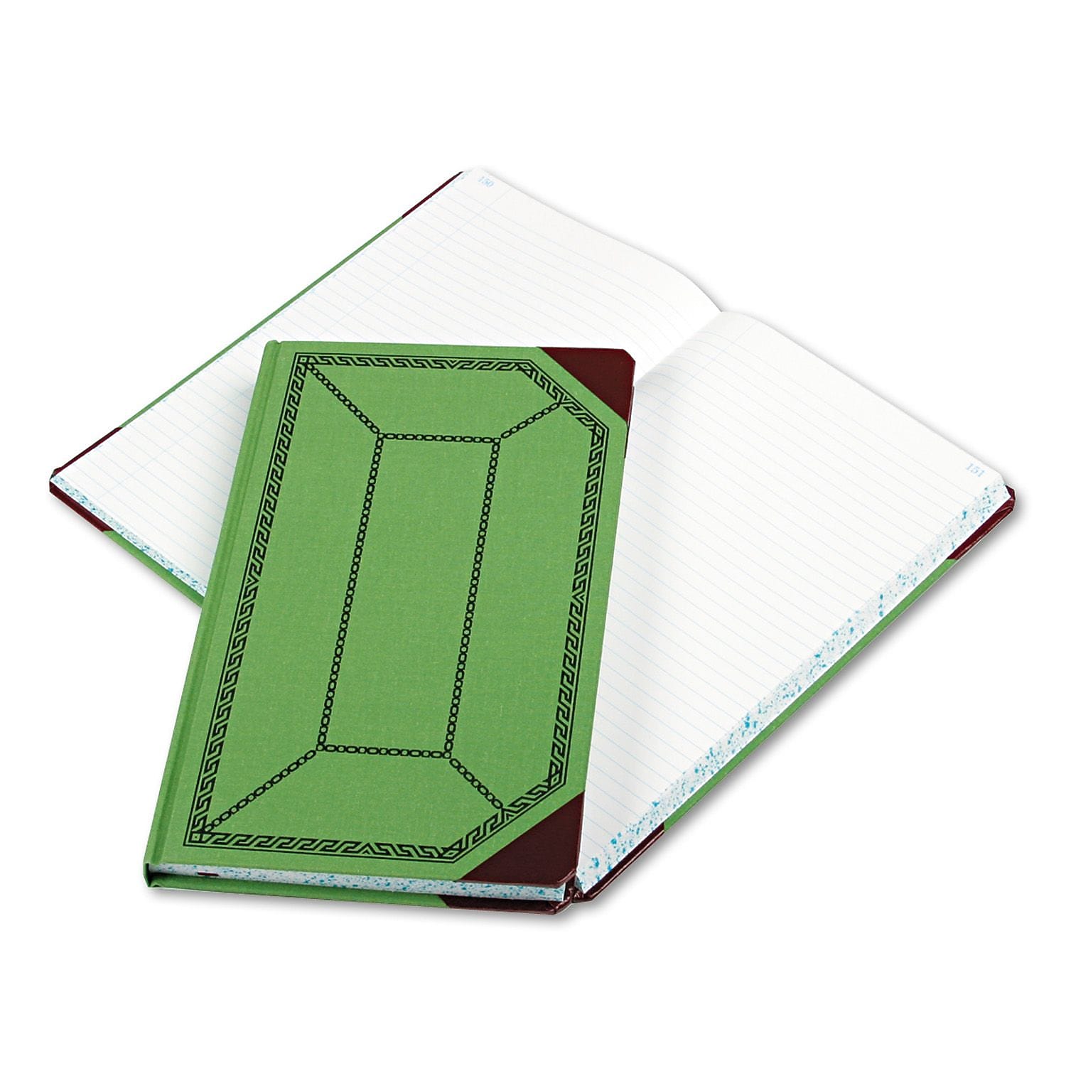Boorum & Pease Record Book, 7 5/8" x 12 1/2", Green, 150 Sheets/Book (67 1/8-300-R)