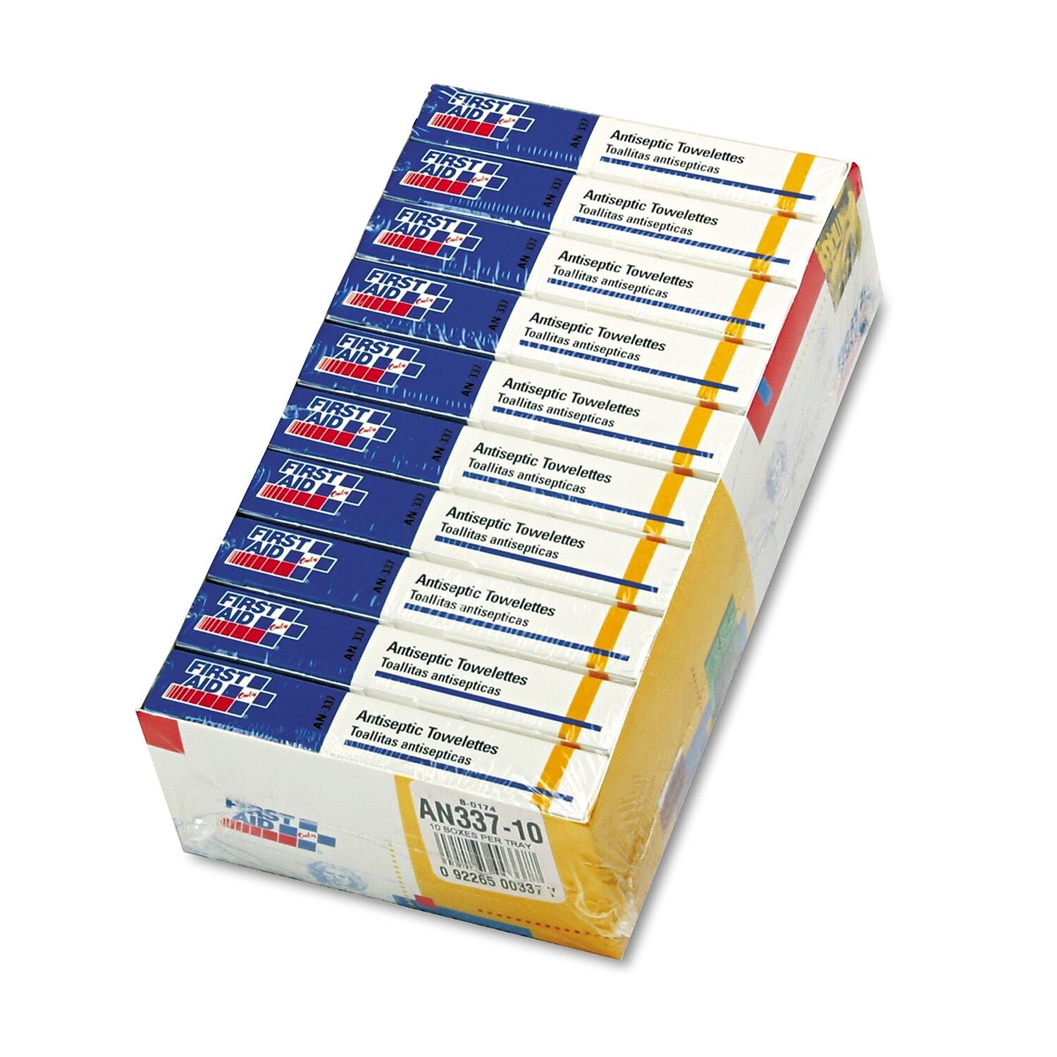 First Aid Only Antiseptic Wipes Refill for ANSI-Compliant First Aid Kits, 10/Pack (AN-337)