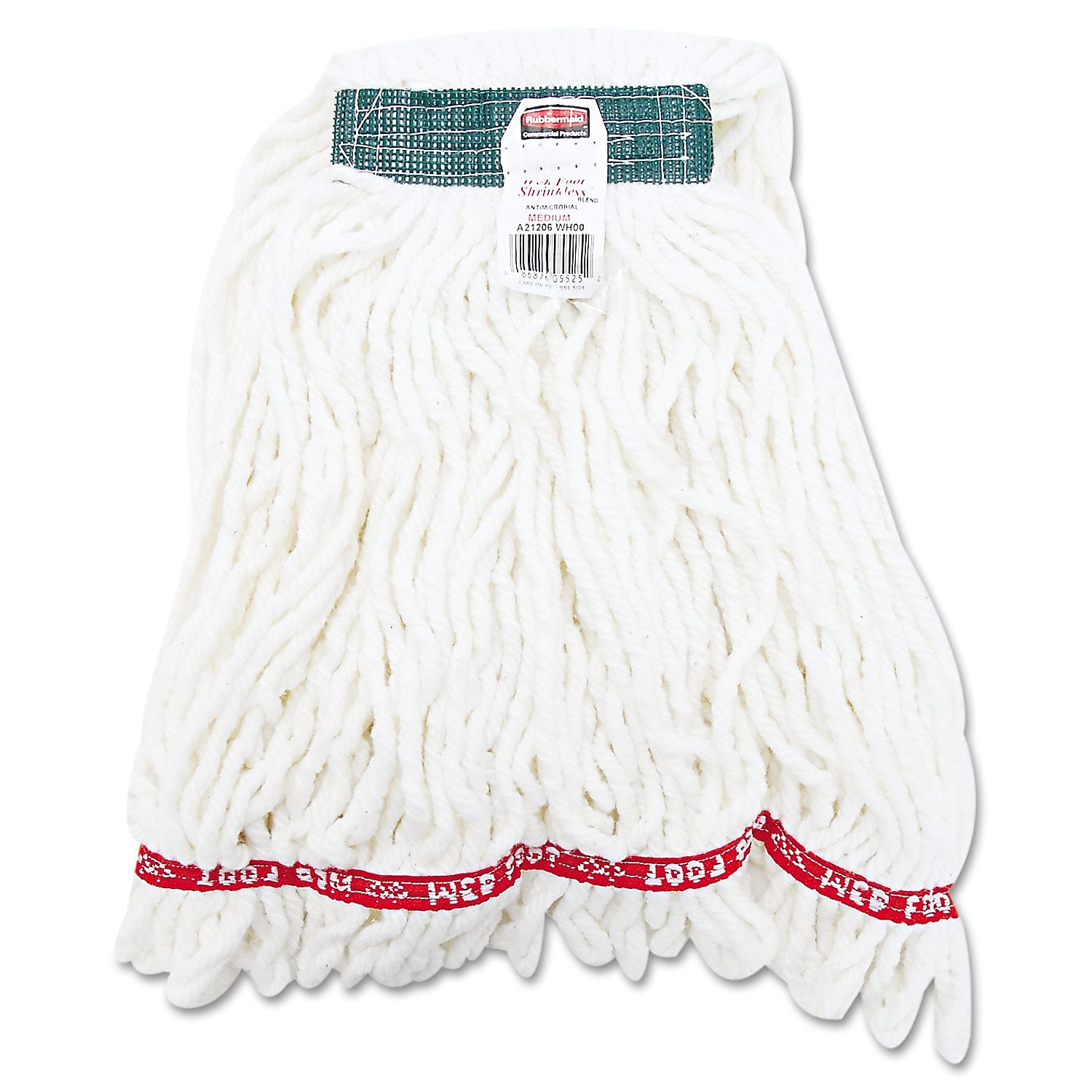 Rubbermaid Web Foot Standard Mop, Tailband, 6/Carton (FGA21206WH00)