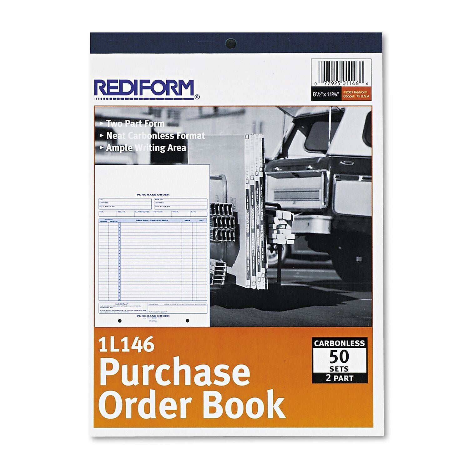 Rediform 2-Part Carbonless Purchase Requisitions, 8.5"L x 11"W, 50 Sets/Book (RED1L146)