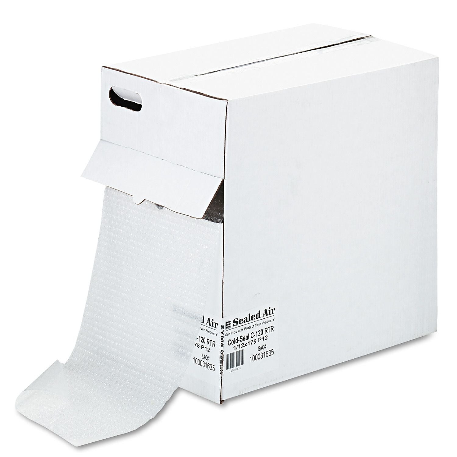 Sealed Air Bubble Wrap® Cold Seal AirCap® Coated Air Cellular Cushioning Material, 12" x 175 ft, 175/Carton (100031635)