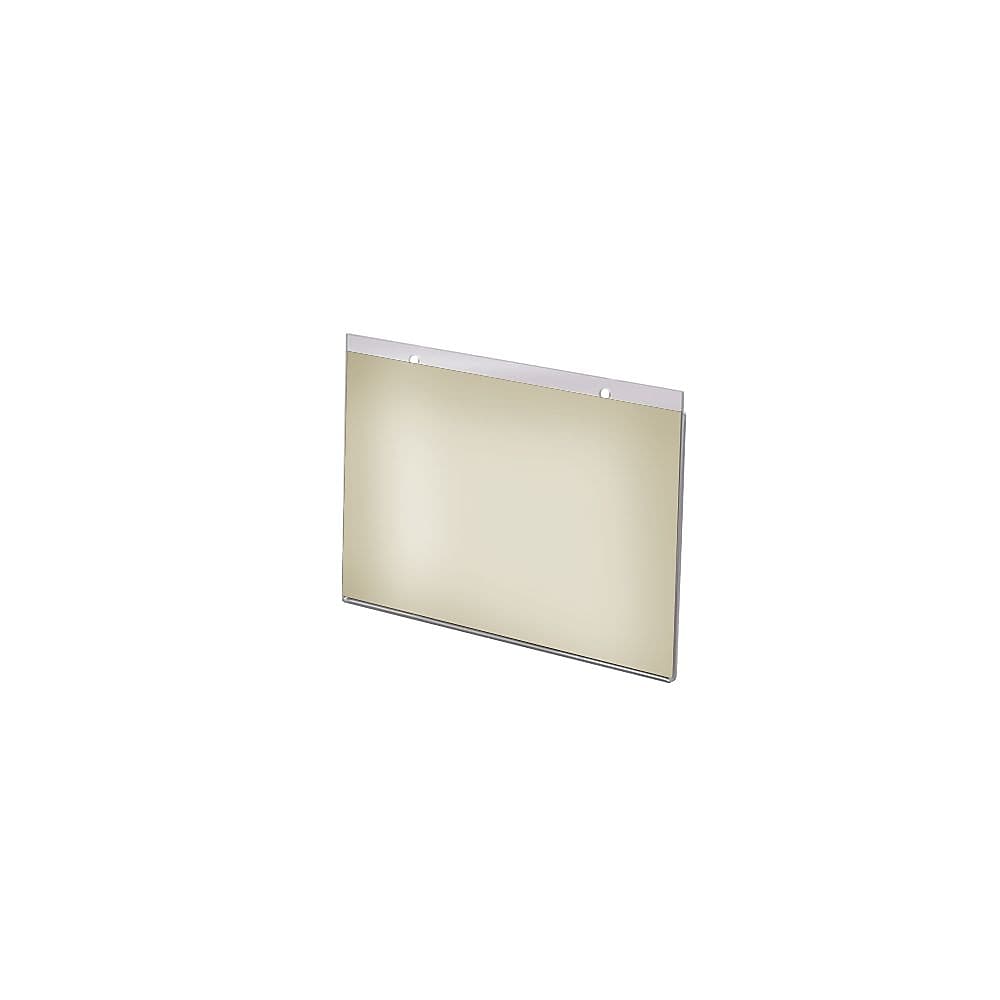 Azar Sign Holder, 8.5" x 6.25", Horizontal, Wall Mounted, Clear, Acrylic, 10/Pack (162727)