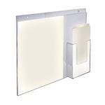 Azar Sign Holder, 14" x 11", Vertical, Wall Mounted, Clear, Acrylic, 2/Pack (252051-2 PACK)