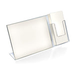 Azar Sign Holder, 16" x 8.5", Horizontal, Table Top, Clear, Acrylic, 2/Pack (252057-2 PACK)