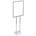 Azar Easel Holder, 22" x 60", Vertical, Freestanding, Silver, Metal (300702)