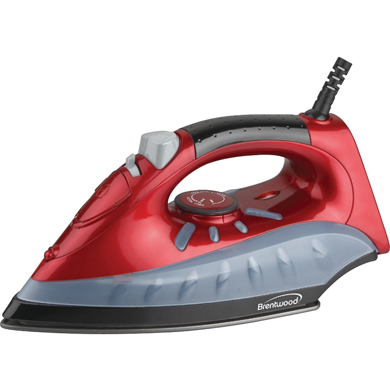 Brentwood Non-stick Steam/Dry Spray Iron, Red