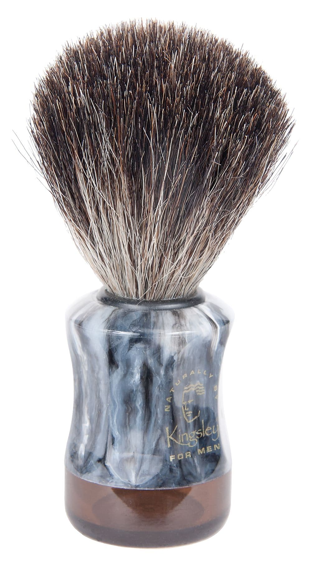 Kingsley for Men Pure Badger Bristle Shave Brush-Faux Marble Handle (SB-8004)