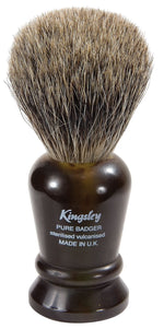 Kingsley for Men Pure Badger Bristle Shave Brush-Faux Tortoise Handle (SB-8014)