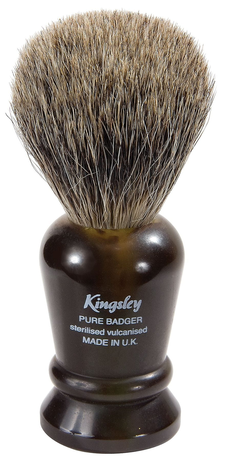Kingsley for Men Pure Badger Bristle Shave Brush-Faux Tortoise Handle (SB-8014)
