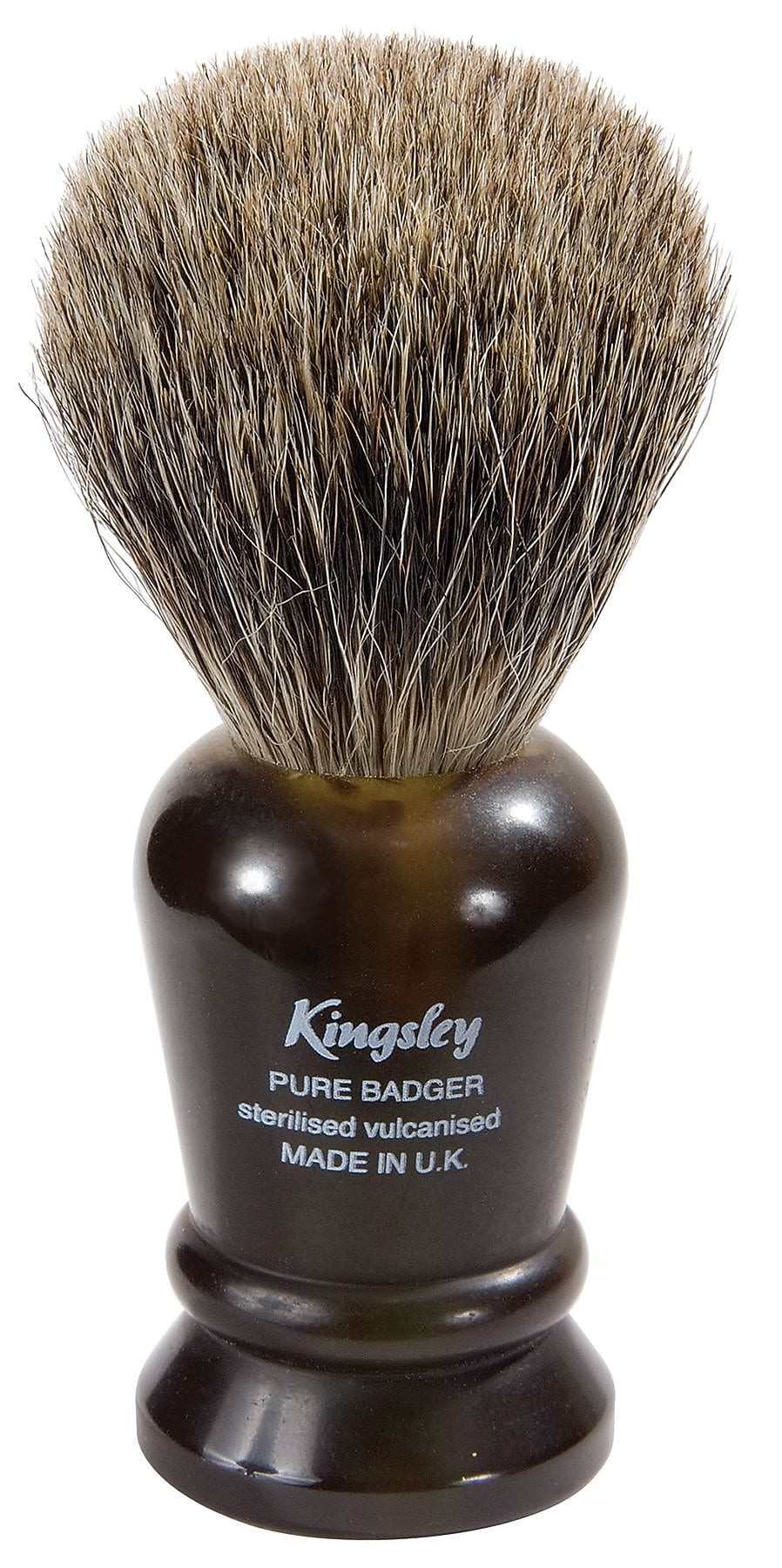Kingsley for Men Pure Badger Bristle Shave Brush-Faux Tortoise Handle (SB-8014)