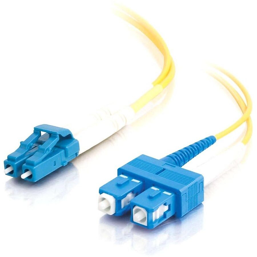 2m LC-SC 9/125 OS1 Duplex Singlemode PVC Fiber Optic Cable - Yellow