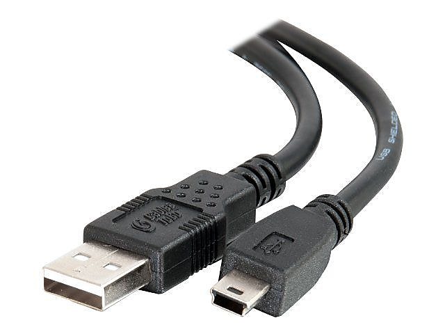 C2G 6.6' USB 2.0 A to Mini-B Cable, Black (27005)