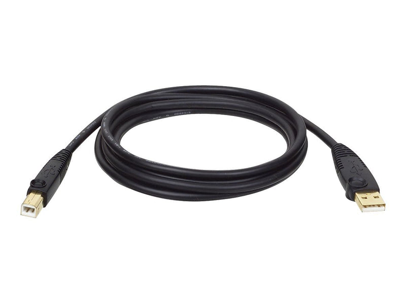 Tripp Lite 10' USB A to USB B Cable, Male to Male, Black (U022-010)