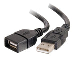 C2G 3.3' Type-A USB Female/Male Extension Cable, Black