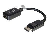 C2G 54322 8" DisplayPort to HDMI Male/Female Converter Adapter, Black