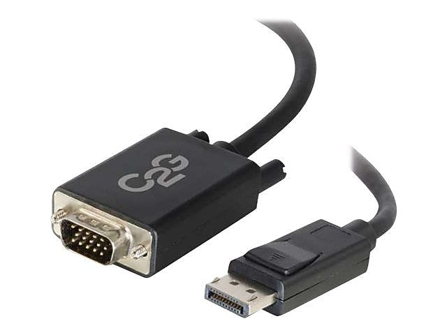 C2G 54332 6' DisplayPort to VGA Male/Male Active Adapter Cable, Black