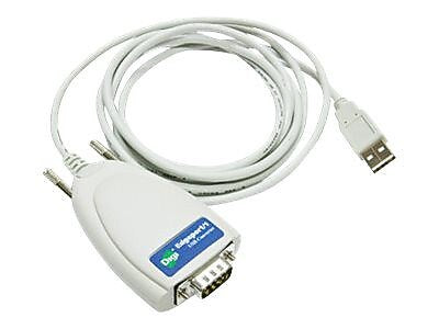 Digi® Edgeport/1 USB to DB9 Male RS-232 Serial Adapter With 2m Captive USB Cable