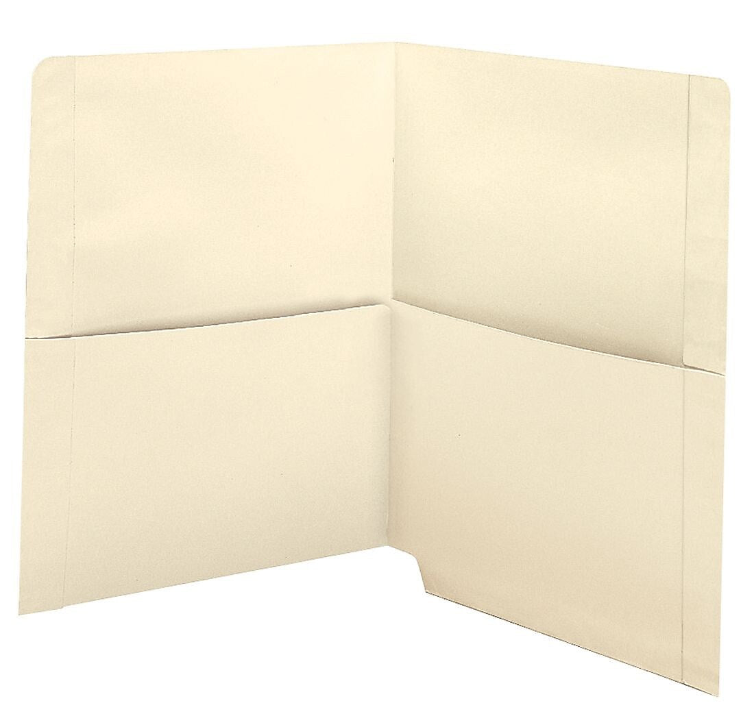 Medical Arts Press End-Tab Folders with Twin 1/2 Pockets, Straight Cut, Letter Size, Manila, 50/Box (31425MAP)