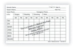 Medical Arts Press Vet Cage Card, Provides a Record of Twice Daily Care, 3 x 5", 250/Pack (20353)
