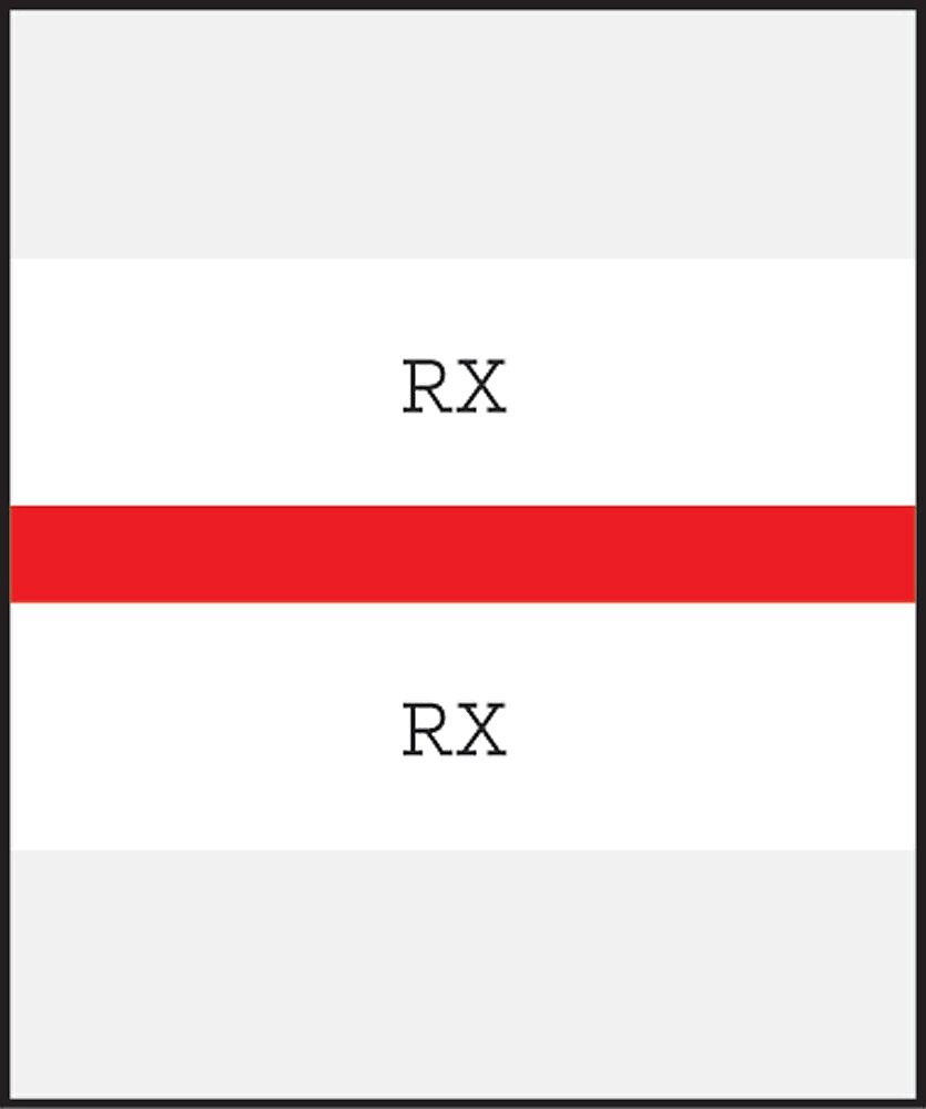 Medical Arts Press® Standard Preprinted Chart Divider Tabs; RX, Red
