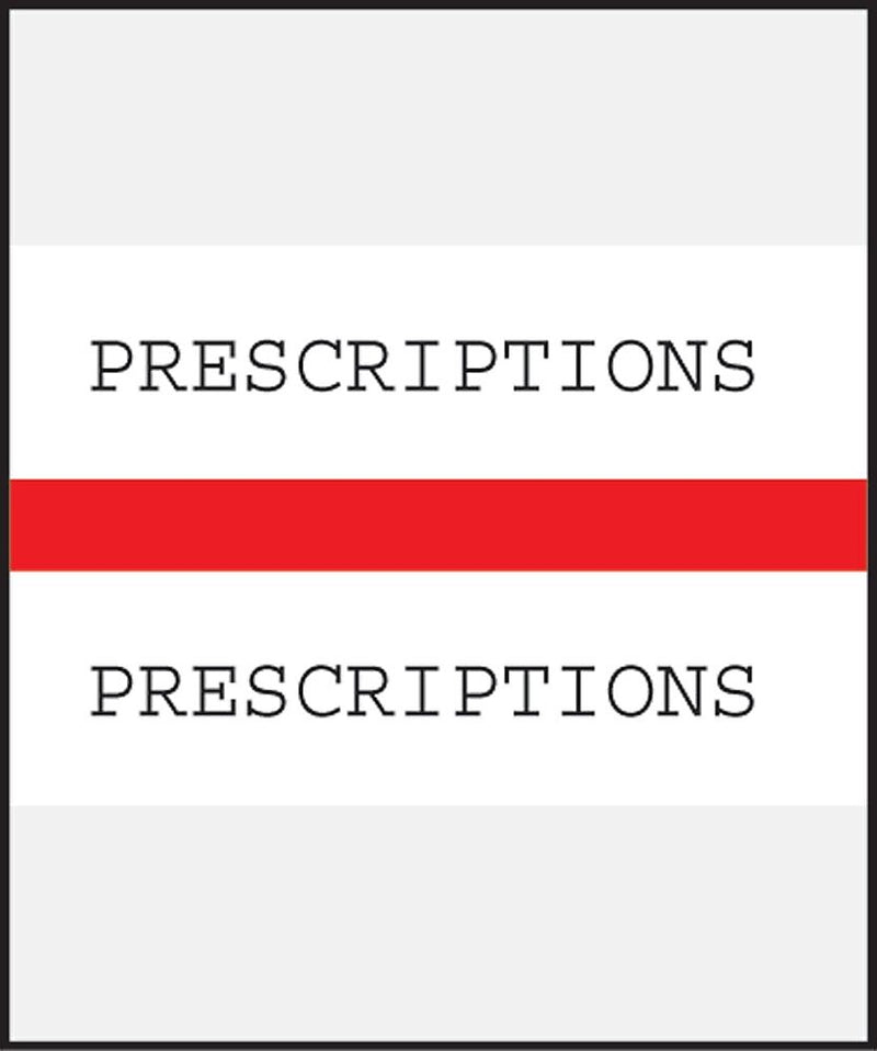 Medical Arts Press® Standard Preprinted Chart Divider Tabs; Prescriptions, Red