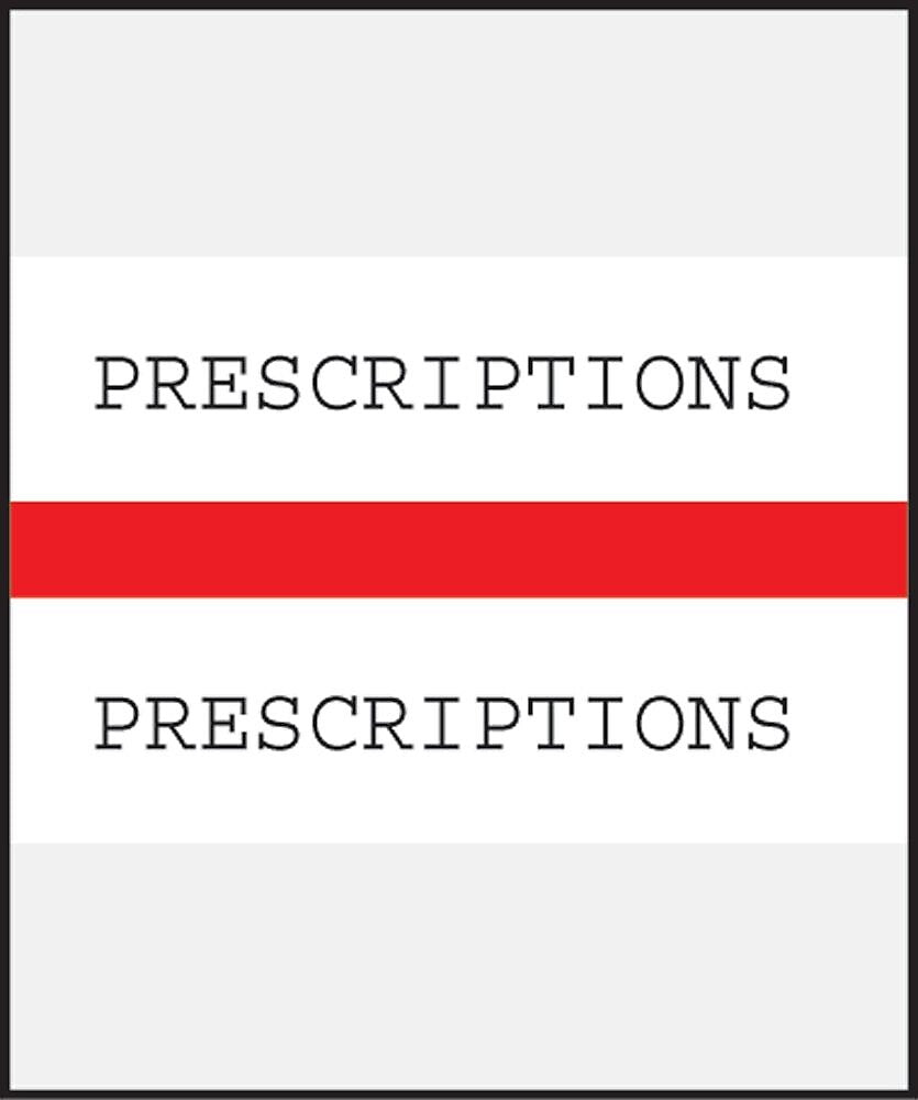 Medical Arts Press® Standard Preprinted Chart Divider Tabs; Prescriptions, Red