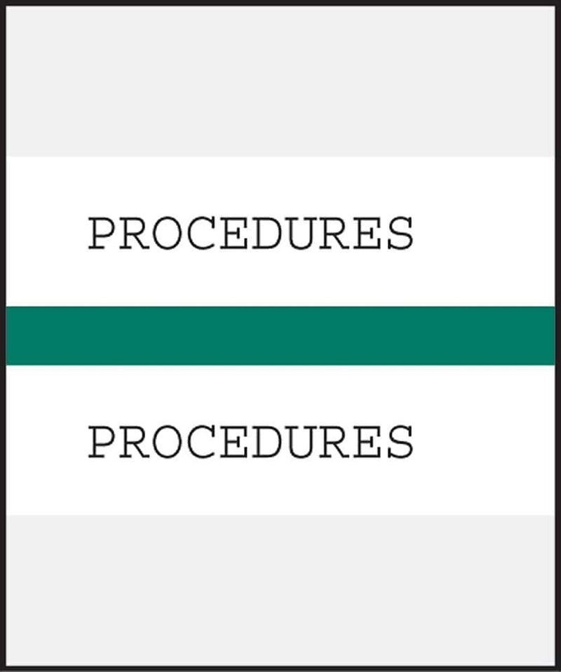 Medical Arts Press® Standard Preprinted Chart Divider Tabs; Procedures, Dark Green