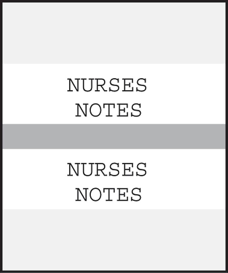 Medical Arts Press® Standard Preprinted Chart Divider Tabs; Nurses Notes, Gray