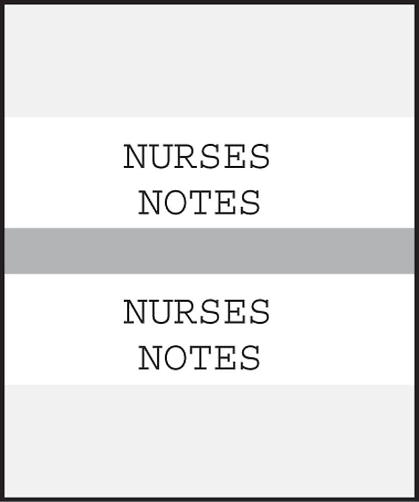 Medical Arts Press® Standard Preprinted Chart Divider Tabs; Nurses Notes, Gray