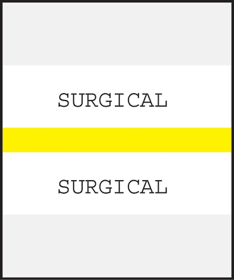 Medical Arts Press® Standard Preprinted Chart Divider Tabs; Surgical, Yellow
